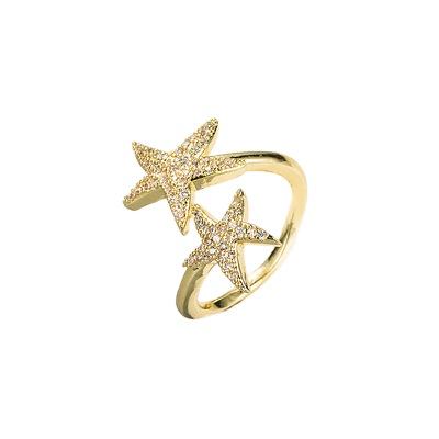 China JIRIS's Other Hot Sale Popular Star Ring Diamond Hyperbole Creative Women Rings Adjustable Newest for sale