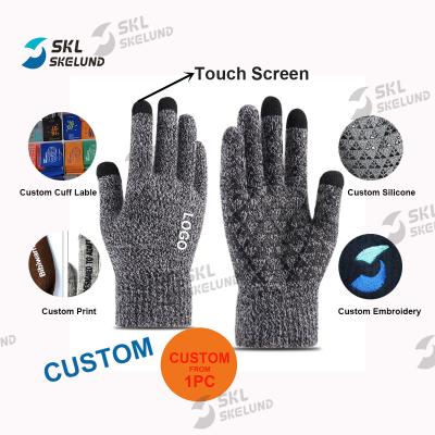 China Unisex Custom Winter Gloves Knit Touch Screen Other Sports Outdoor Work Winter Gloves Warm Men Cycling Racing Motorcycle Winter Gloves for sale