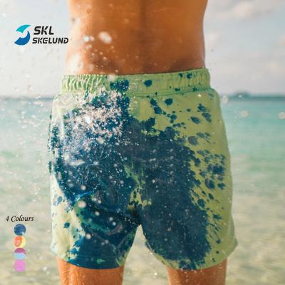 China Wholesale OEM QUICK DRY Mens Beach Shorts Color Block Breathable Quick Dry Shorts Cool Feeling Summer Swim Color Changing Beach Shorts for sale