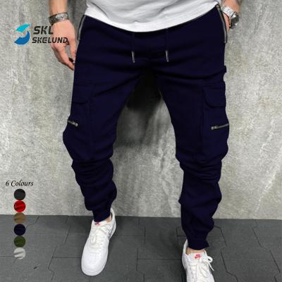 China Wholesale QUICK DRY Cargo Pants Zipper Pockets Men Jogger Pants Casual Sportswear Sweat Gym Stacked Joggers Pants With Side Pockets for sale