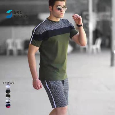 China Summer Casual Fitness Men's Stripe Anti-Wrinkle Gym Shirt Mens Workout Gym T-shirts Compression Cooling Quick Dry Shirts For Men for sale