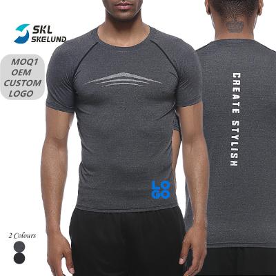 China Bulk Custom Short Quick Dry T-shirt Sleeve Anti-Wrinkle T-shirt High Quality Compression Compression T-Shirts For Men for sale