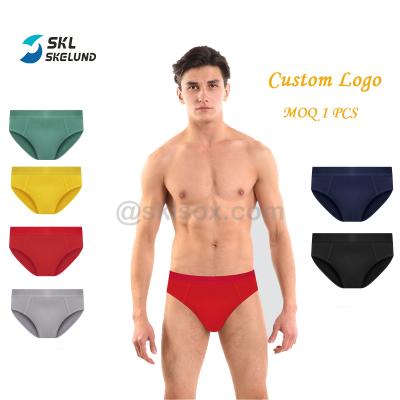 China Dropshipping Antibacterial High Quality Wholesale Men's Underwear Boxer Briefs Custom Logo Designs Men Underpants Plain Men's Briefs 95% Cotton for sale