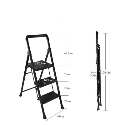 China Folding Ladders Customized Kitchen Ladder With Large Square Deck Back Chair for sale