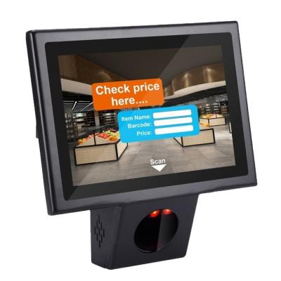 China Supermarktwinkel 10.1 inch Touch Screen Checker met ingebouwde barcode scanner en 16G SSD Te koop