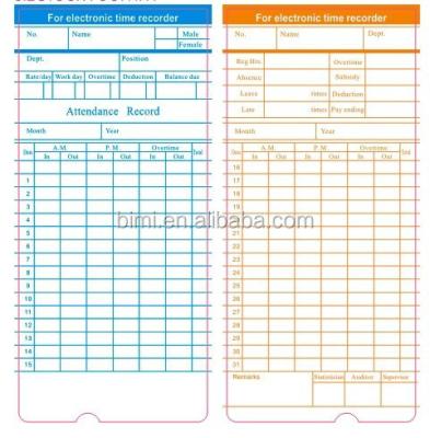 China Anstrengungsloses Anwesenheitsmanagement mit Punch Card Clock Mehrere Sprachoptionen zu verkaufen