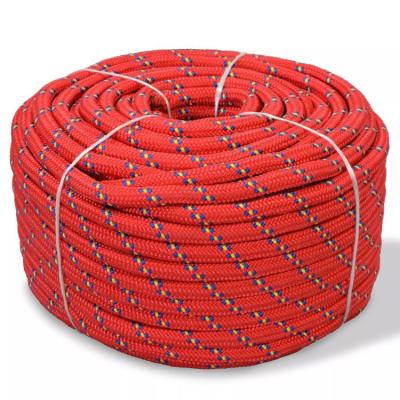 China Double Packing Rope 16mm Polyester Braided Mooring Rope 100m for sale