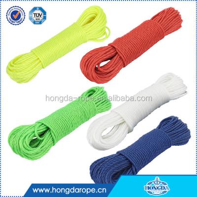 China High Tenacity And Breaking Strength 20m PVC Rope With Metal Steel Core Clothes Garden Laundry Washing Line Blue for sale