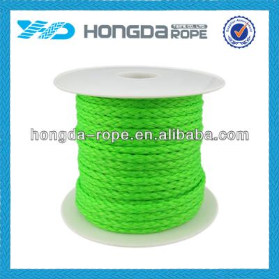 China Ski rope .packing rope 8mm x 100 m braid polyethylene hollow rope and Neno Green for sale