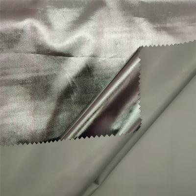 China Anti-Static Taffeta Gold Foil 100%Polyester Fabric 100%Polyester Woven Fabric For Kids for sale