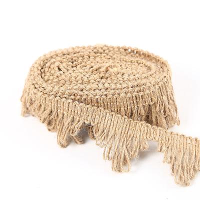 China Custom DIY Woven Belt Hemp Rope Lace Decoration Kindergarten Wall Women Wear Retro Flower Handmade Packing Vase Decoration for sale