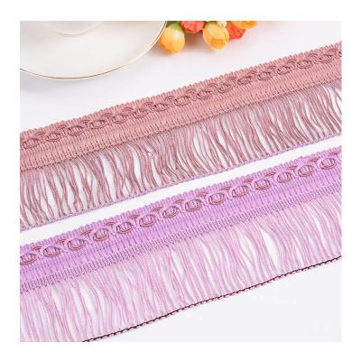 China Japan and South Korea custom dress lace row must accessories fabric tassel dragon beard decorative ribbon latin dance dress fabric for sale