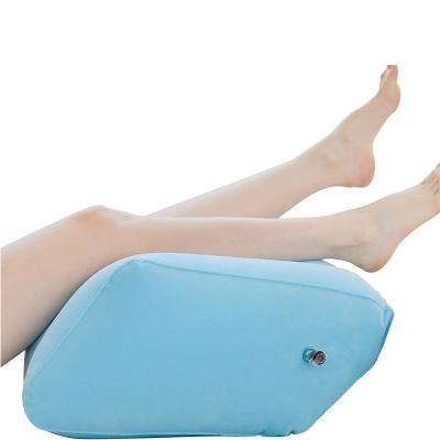 China PORTABLE Comfort Leg Wedge Pillow For Raising Legs And Kneehelps Relieve Edema Inflatable Leg Elevation Pillow for sale