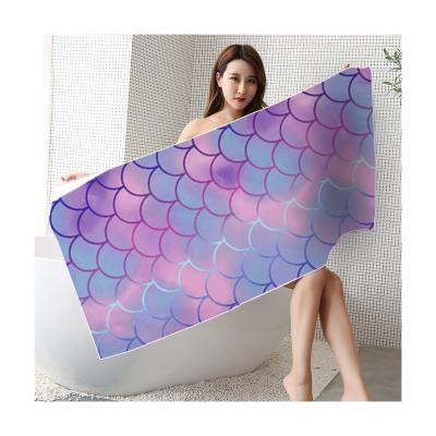 China Child Safe Luxury Pink Beach Towel Custom Printed for sale