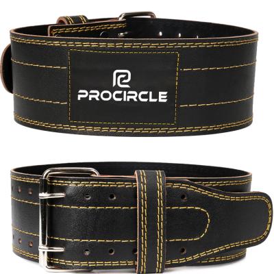 China High Density Fitness Powerlifting Gym Belt Custom Leather Weightlifting Power Belt for sale