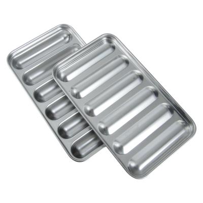 China Oven Cook Stainless Steel Sausage Mold 6 Cavity For Homemade Hot Dogs Non Stick Hot Dog Mold For Oven Steamer for sale