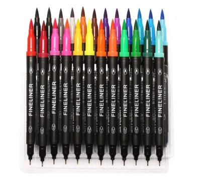 China Double Defense Markers Brush Pen Brush Tips Colored Fine Point Pen Set for Lettering Writing Coloring Drawing for sale