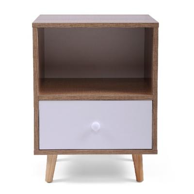 China Fashion Modern Popular Design Bedroom Luxury White Wooden Bedside Tables for sale