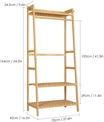 China Hot Selling Durable Easy Assembled Solid Pine Wood Coat Shelf Freestanding Shoe Rack (Others) Wooden Coat Racks Adjustable for sale