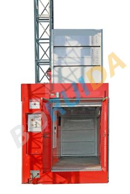 China 3200kg Blue Twin Cage Industrial Lift with Hot Dipped Zinc , High Reliability en venta