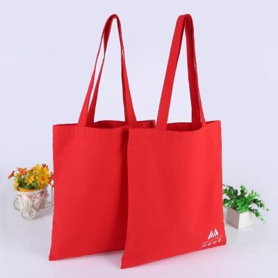 China Eco - Friendly Red Canvas Tote Bag With Printing , Color Cotton Canvas Shopping Tote Bag for sale