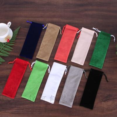 China Long Durable Popular Velvet Bag Drawstring For Pens Wands for sale