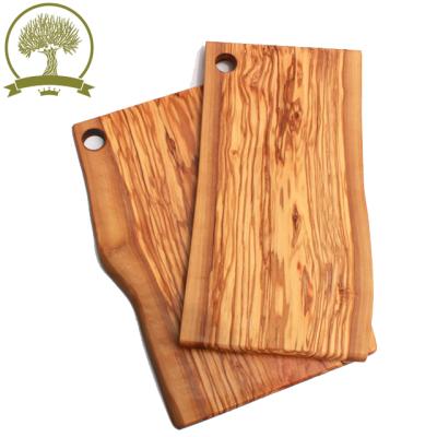 China Natural Width Disposable Olive Wood Made Chopping Block Board Cutting Cheese Bread Sushui Fruit Steak Tray Board for sale