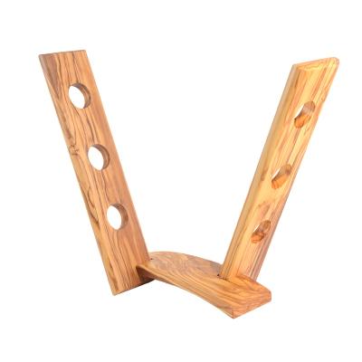 China Olive Wood Made Red Wine Disposable Stretches Rack Table for sale