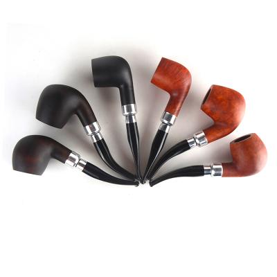 China Smoking Casual Briar Pipe Smooth Finished 9mm Filter Series Pipe Olive Shape #ALW Hot Sale for sale