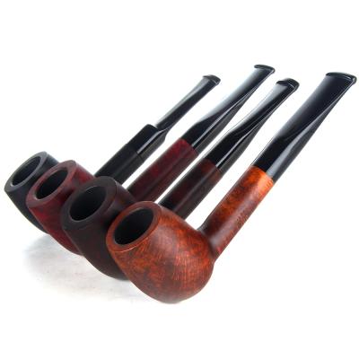 China Briar Pipe Smoking Pipes Casual Filter Pipe 9mm Smooth Finish Straight Canadian Pipe Shape for sale