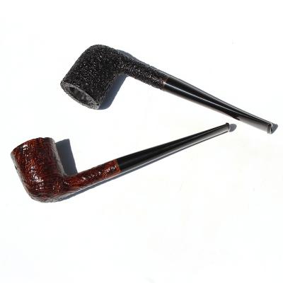 China Briar Pipes Tobacco Smoking Casual Pipe Cut/Sand None Filter Straight Pipe Dublin Shape #L214 for sale