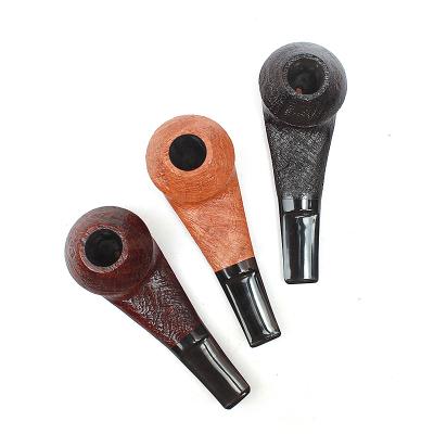 China Casual Smoking Briar Pipe Sandblasted Finished NO Filter UFO Shape for sale