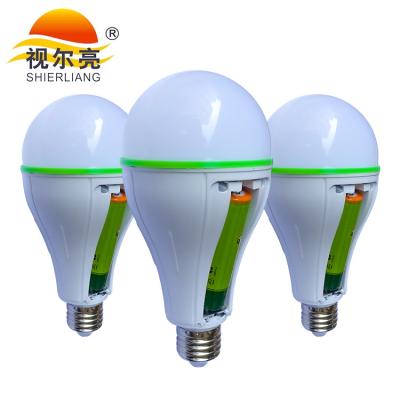 China Desktop Battery Replaceable Outdoor PC Material Light Bulb Portable Rechargeable E27 Emergency Led Light Bulb for sale