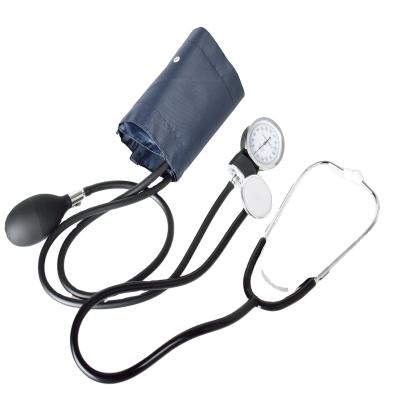 China Diagnose Palm Type BP Arm Aneroid Sphygmomanometer with Stethoscope for sale