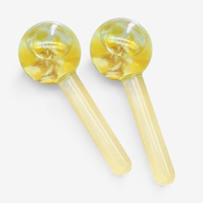 China High Borosilicate Remover SSBT BQHB501 Wrinkle Glass Flower Antifreeze Gel Facial Massage Roller for sale