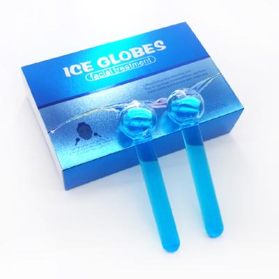 China Popular Blue Blood Vessel Removal SSBT New Pink Crystal Facial Ice Globes Eyes Ice Roller Ball for sale