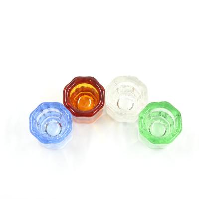 China Dental Colored Clear Disposable Dental Area Small Dappen Dose Mixing Glass Dish for sale