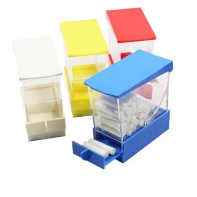 China Dental Area Dental Plastic Press Type Disposable Cotton Roll Dispenser With Drawer Style for sale