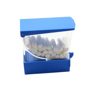 China Dental Area Box Dental Roll Dispenser Plastic With Pressing Button Cotton Roll Dispenser for sale