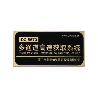 China From Europe Factory Directly Sell Craft Stainless Steel Name Plate Metal Logo Adhesive Etching Adhesive Plate for sale