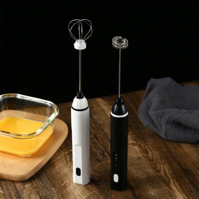 China Multi-Functional Refill Silver Handheld Blender Battery Frother Milk Coffee Portable Eggbeater for sale