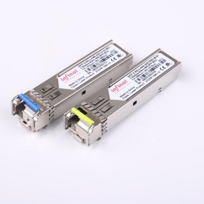 China Data Center 2.5G SFP BIDI Single Mode Single Fiber LC Interface Transceiver 1310/1550nm 40km for sale