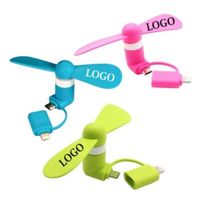 China Hotel Factory Direct Custom Logo Gift Mini 2 in 1 Mobile Cooling Usb Fans Phones Usb Fan Handheld Phone for sale