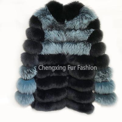 China CX-G-A-276 Women Real Fox Fur Coat Long Stand Collar Fur Collar Winter Warm Real Breathable Luxury Thick Fur Women's Fur CX-G-A-276 for sale