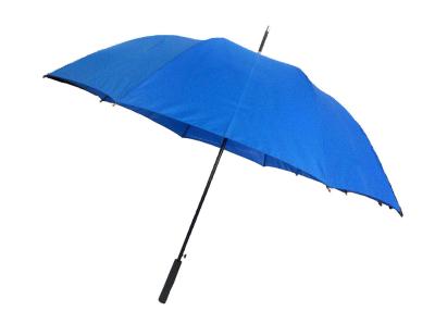 China Blue Automatic Open Close Umbrella  ,  Solid Stick Umbrella Eva Straight Handle for sale