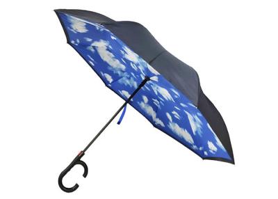 China Fiberglass Frame Double Layer Inverted Umbrella Customized Fabric Rustproof Ribs for sale