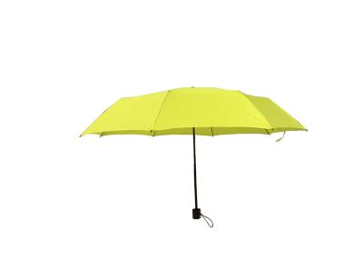 China Yellow Fold Up Umbrella , Lightweight Folding Umbrella Strong  Frame for sale