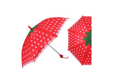 China Strawberry Handle Cute Kids Umbrella ,  Mini Umbrella For Kids Manual Open Close for sale