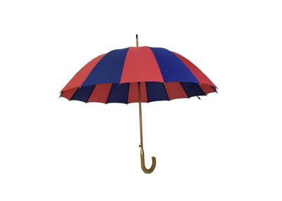 China Lightweight  Wooden Stick Umbrella 26 Inches 14mm Wooden Shaft Windproof for sale