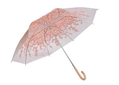 China 33 Inches Clear Plastic Rain Umbrellas 97cm  Operate Smoothly Easily for sale